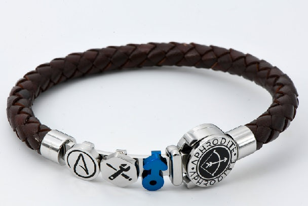 Braided Leather Bracelet in Black